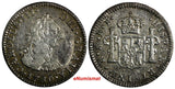Mexico SPANISH COLONY Charles III Silver 1780 Mo FF 1/2 Real Toning KM# 69.2