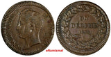 Monaco Honore V Copper 1838 CM Decime 1 YEAR TYPE SCARCE KM# 97.1
