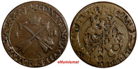 SWEDEN Gustaf II Adolf (1611-1632) Copper 1627 1 ORE (MDCXXVII)41 mm RARE KM#115