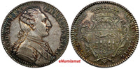 FRANCE ND Token Louis XVI Christianiss Munificentia Silver 30,9 mm RAINBOW TONED