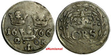 SWEDEN CARL XI (1660-1697) Silver 1666 2 Ore KM# 241.1