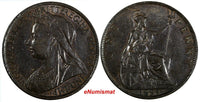 Great Britain Victoria Bronze 1899 1 Penny XF KM# 790