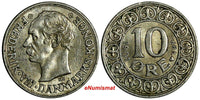Denmark Frederik VIII Silver 1907 VBP; GJ 10 Ore UNC Condition KM# 807 (15 052)