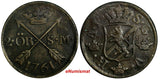 SWEDEN Adolf Frederick Copper 1761 S.M. 2 Ore Mintage-422,000 KM# 461 (15124)