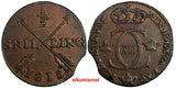 SWEDEN Carl XIII Copper 1815 1/2 Skilling NICE DETAILS KM# 590 (13689)