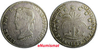 BOLIVIA SILVER 1859 PTS FJ  4 Soles  NICE TONING and DETAILS KM# 123.3