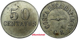 COSTA RICA SAN JOSE RAILWAY TOKEN 1891-1896 50 Centavos UNC  R-SJS 42