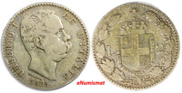 ITALY Umberto I   Silver 1885 (R)   2 Lire Mintage-598,000 RARE DATE  KM# 23