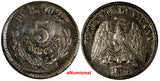 Mexico SECOND REPUBLIC 1886 PI R 5 Centavos Mint-33,000 BETTER DATE RARE KM398.9