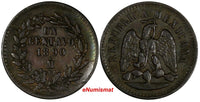 Mexico SECOND REPUBLIC Copper 1890 Mo Centavo  KM# 391.6