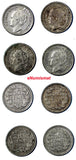 Netherlands Wilhelmina I  Silver  LOT OF 4 COINS 1935-1938 10 Cents  KM# 163