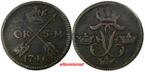 Sweden Frederick I Copper 1746 1 Ore, S.M.Avesta mint. KM# 416.1 (10308)