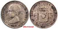 Spain Alfonso XIII SILVER 1892 (92) PG-M 50 Centimos KM# 690