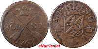 Sweden  Adolf Frederick Copper 1767 2 Ore, S.M. Low Mintage-467,000 KM# 461/4826