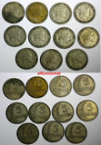 PERU Copper-Nickel LOT OF 11 COINS 1934-1941  5 Centavos  KM# 213.2