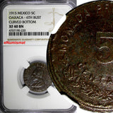 Mexico-Revolutionary Provisional OAXACA 1915 5 Centavos NGC XF40 BN KM# 719