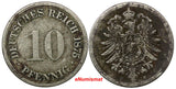 GERMANY Empire Wilhelm I 1875-H-G 10 Pfennig BETTER DATE KM# 4