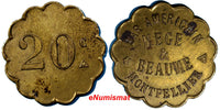 FRENCH EMERGENCY COIN Montpellier (34) Bar Americain.Mege et Beaume. 20 centimes