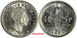 Sweden Oscar (1844-1859) Silver 1852 AG 1/32 Riksdaler Mint Luster KM# 681
