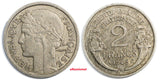 France Aluminum 1945 - C 2 Francs Key Date Toned 27mm KM# 886a.3