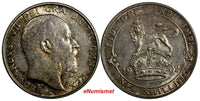 Great Britain Edward VII Silver 1902 1 Shilling Nice Toning KM# 800