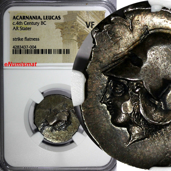 Acarnania Leucas c.4th Century BC AR Stater NGC VF Toning