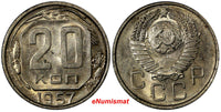 RUSSIA USSR Copper-Nickel 1957 20 Kopeks EF Condition  Y# 125