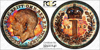 Great Britain George V Silver 1912 1 Penny PCGS PL66 PROOFLIKE RAINBOW  KM#811
