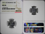Saint Thomas & Prince Island 1971 10 Centavos NGC MS66 TOP GRADED BY NGC KM# 15a