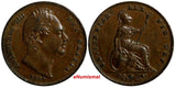 Great Britain William IV Copper 1837 Farthing LAST YEAR XF Condition  KM# 705