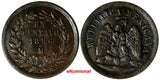 Mexico SECOND REPUBLIC Copper 1886 Mo 1 Centavo aUNC KM# 391.6 (14540)