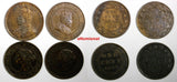 CANADA LOT OF 4 COINS 1887,1896,1909,1915 1 CENT KM# 7;KM# 21;KM#8