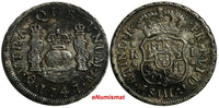 Mexico SPANISH COLONY Ferdinand VI Silver 1747 Mo 1 Real Toned KM# 76.1