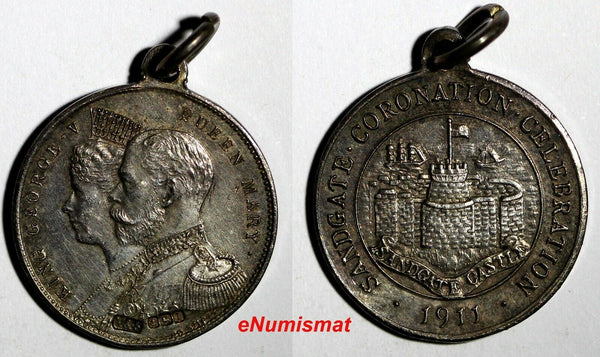 GREAT BRITAIN SILVER MEDAL 1911 Coronation of George V & Mary C/S "V95" SCARCE