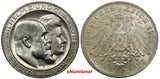 German States WURTTEMBERG 1911 F 3 Mark Wedding Anniversary UNC KM# 636 (9685)