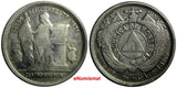 Honduras Silver 1892/0 1 Peso OVERDATE SCARCE  KM# 62