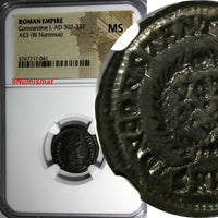 Roman Empire Constantine I BI Nummus AD 307-337 AE3 BI Nummus NGC MS Heraclea