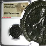 Roman Empire Maximinus II, AD 310-313 BI Reduced Nummus NGC AU (005)