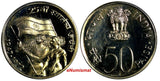 India-Republic PROOF 1972 B 50 Paise 25th Anniversary of Independence KM# 60