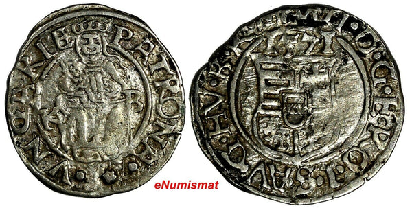 HUNGARY Maximilian II ( Miksa) (1564-1576) Silver 1571 K-B Denar (15 010)