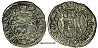 HUNGARY Maximilian II ( Miksa) (1564-1576) Silver 1576 K-B Denar (15 011)