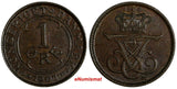 Denmark Frederik VIII Bronze 1907 1 Ore  KEY DATE Ch UNC KM# 804