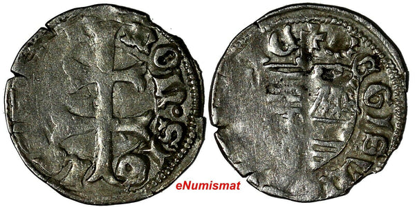 HUNGARY Sigismund I (1387-1437) Silver DENAR 14,3 mm ;0,37 g.SCARCE (15 106)