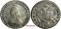 RUSSIA Catherine II Silver 1779 SPB ӨΛ (ФЛ) Polupoltinnik Mint394,400 RARE C#65b